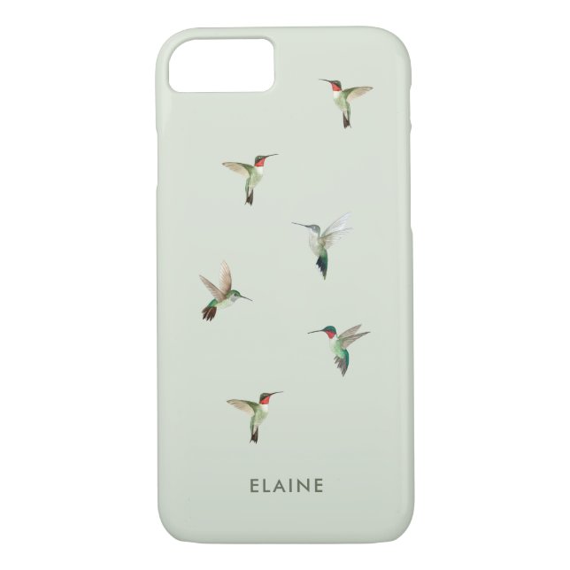 Anpassningsbar Ruby-tromated Hummingbird Case-Mate iPhone Skal (Baksida)