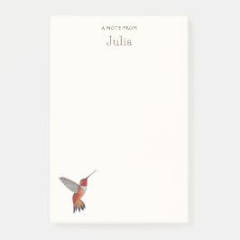 Anpassningsbar Rufous Hummingbird Notes Post-it Block