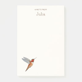 Anpassningsbar Rufous Hummingbird Notes Post-it Block