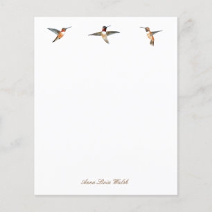 Anpassningsbar Rufous Hummingbird Stationery Pappe