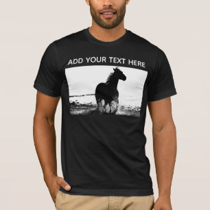 Anpassningsbar Running Horse Template Manar Modern T Shirt