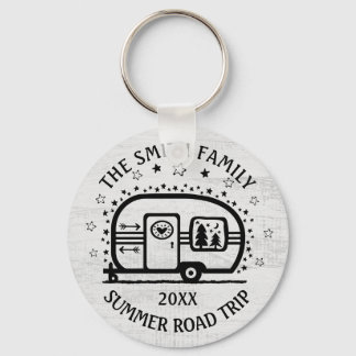 Anpassningsbar Rustic Camping Camper Trailer Rv Li Nyckelring