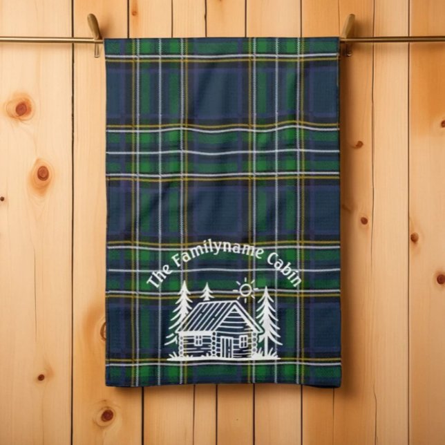 Anpassningsbar Rustic Family Cabin Kitchen Towel Kökshandduk (Skapare uppladdad)