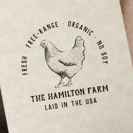 Anpassningsbar Rustic Family Farm Egg Carton Självfärgande Stämpel