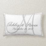 Anpassningsbar Rustic Linen look Monogram Lumbarkudde<br><div class="desc">Personligen tittar linne som en dropp med ett monogram. Design är en teckning av Amelia Carrie. Gör en underbar gåva till Newlyweds,  antikvarier och andra särskilda tillfällen. Mycket trendig och en trevlig accent biet för ett sovrum,  ett vardagsrum,  en favoritstol osv. Anpassa med namn,  ursprungligt datum och datum.</div>