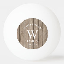 Anpassningsbar Rustic Monogram Tan Wood