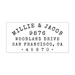 Anpassningsbar Rustic Typography Namn Returadress Stämpel