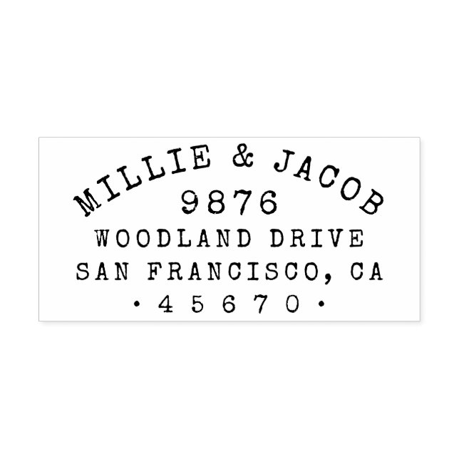 Anpassningsbar Rustic Typography Namn Returadress Stämpel (Tryck)