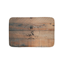 Anpassningsbar Rustic Wood Struktur & Hjort Monogr