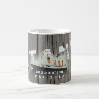 Anpassningsbar Rustic Wood Titanic Kaffemugg