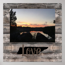 ANPASSNINGSBAR rustik TENNESSEE KÄRLEK i skript | Poster