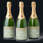 Anpassningsbar Sage Grönt Guld din text här Person<br><div class="desc">personlig champagne-flaska-etikettgåva,  skräddarsydd Julklapp för henne,  årsjubileum överraskning party,  bröllopsmiddagsförmån bord,  födelsedagskalkal 30:e 21:e 25:e,  bachelorette night hen do resa,  bach helg studenten möhippa,  College student School glitter him,  35e 40:e 55:e,  60:e 65e 7 0th uni grad</div>