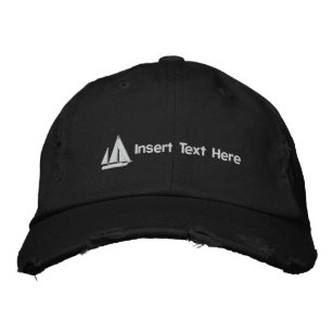 Anpassningsbar Sailboat Embroiderade Hat Broderad Keps