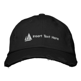 Anpassningsbar Sailboat Embroiderade Hat Broderad Keps