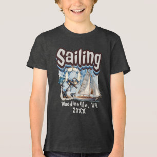 Anpassningsbar Sailing Älskare Sailor Location Dat T Shirt