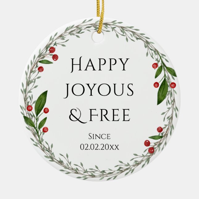 Anpassningsbar säkerhet: Klassisk jul Julgransprydnad Keramik (Framsidan)