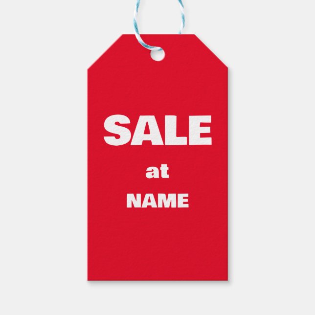 anpassningsbar SALE DISCOUNT FOR SHOP Presentetikett (Framsidan)