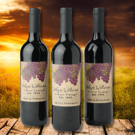 Anpassningsbar Sällsynt  Eleganten på födelsedagen Vinflaska Etikett