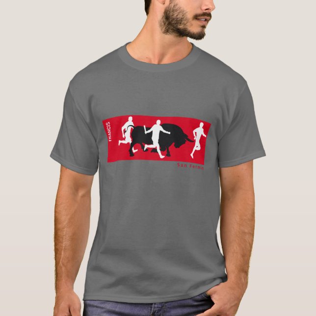 Anpassningsbar San Fermin Pamplona, T Shirt (Framsida)