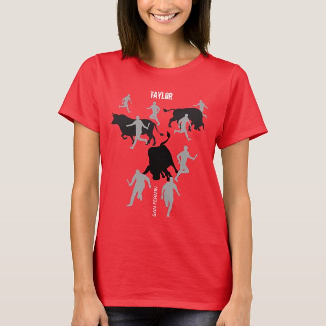 Anpassningsbar San Fermin Pamplona, T Shirt (Framsida)