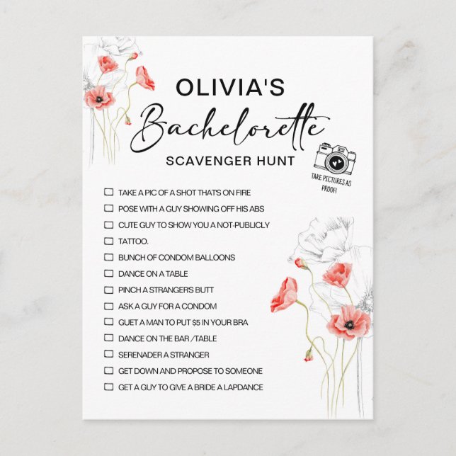 Anpassningsbar Sängkammare Scavenger Målade Blommo Helg Vykort (Framsida)