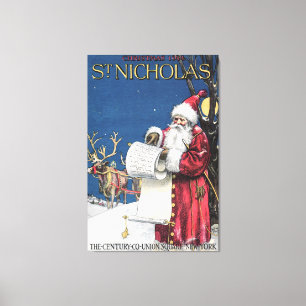 ANPASSNINGSBAR SANTA CANVAS WRAP 1914 ST NICHOLAS