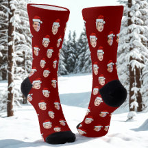 Anpassningsbar Santa Hat Ansikte jul Gift 2 Foton