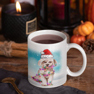 Anpassningsbar Santa Hat God jul Maltesiska Älskar Kaffemugg