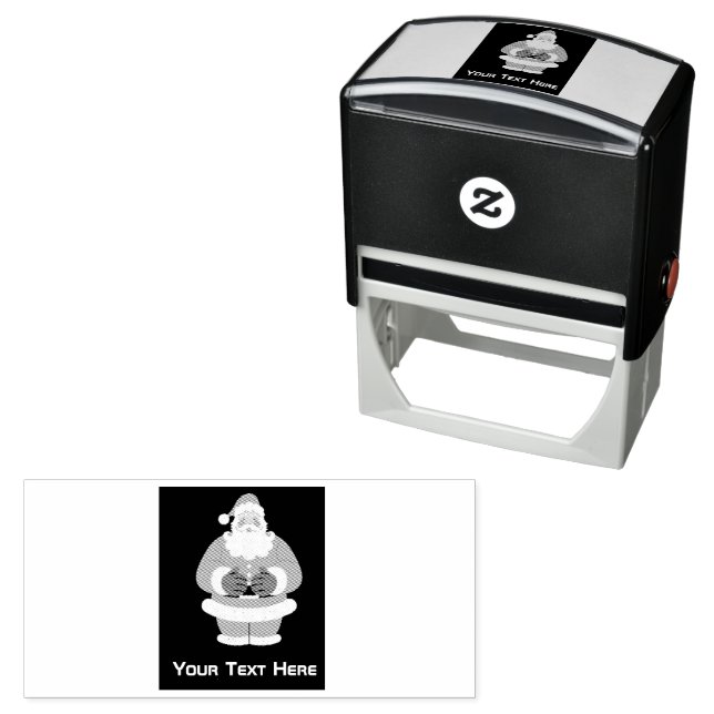 Anpassningsbar Santa Image text Self Inking Rubber Självfärgande Stämpel (In Situ)