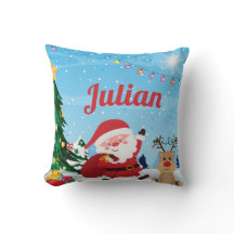 Anpassningsbar Santa Namn Kids Pillow