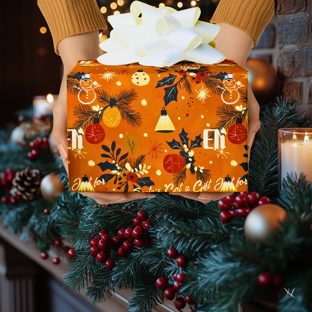Anpassningsbar Santa och Holly-jul Presentpapper (Skapare uppladdad)