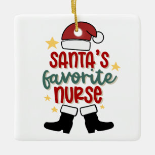 Anpassningsbar Santa's Favorite Nurse Ornament