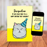 Anpassningsbar Sarcastic Funny Cat Tecknad Joke Bi Kort<br><div class="desc">👉 ett leende på ansikte med ett lustigt sarkastiskt födelsedagskort! #zazzlemade - klicka bara för att anpassa den här designen 🔥 Mina löften - den här designen har ett unikt hand plockade inslag (ritat mig!) - det är designat med dig i åtanke 🙏 Tack för att du stöder mitt lilla...</div>