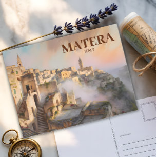Anpassningsbar Sassi di Matera Italien Travel Wate Vykort