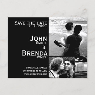Anpassningsbar Save the Date-annonsering Meddelande Vykort