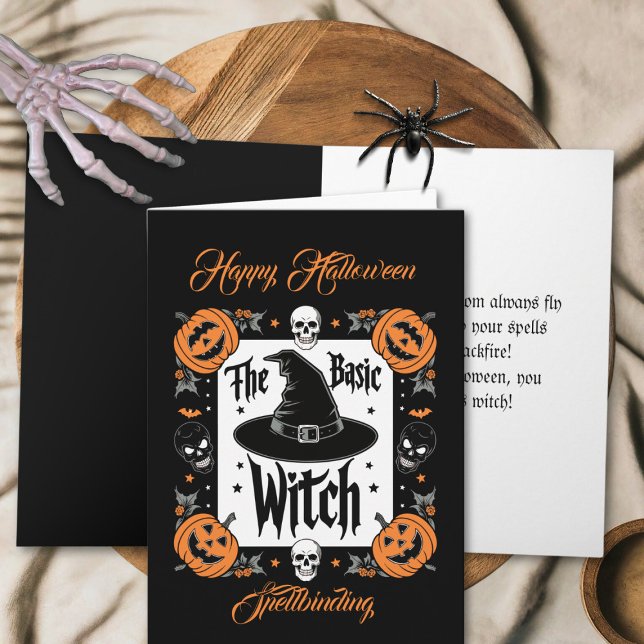 Anpassningsbar Scary Pumpkin Spooky Basic Witch Ha Kort (Skapare uppladdad)