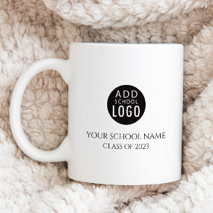 Anpassningsbar School Namn & Logotyp Studenten Kaffemugg