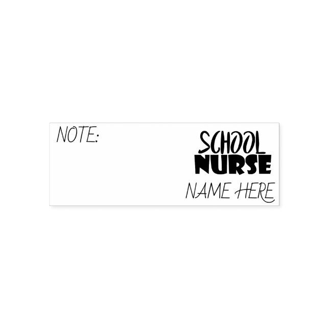 Anpassningsbar School Nurse Frimärke/Pass Självfärgande Stämpel (Design)