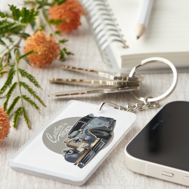 Anpassningsbar-sci-fi-tävling-bil Nyckelring (Högra Framsidan)