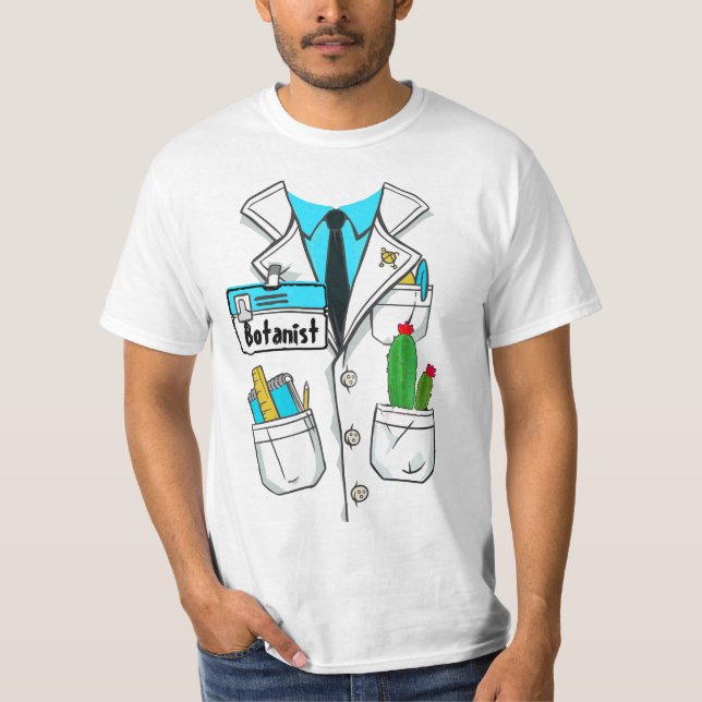Anpassningsbar Science Botanist Namn bricka Lab Ja T Shirt (Framsida)