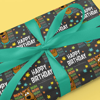 Anpassningsbar Scooby-Doo Ruh Roh Grattis på födel Presentpapper