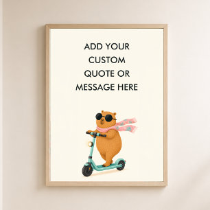 Anpassningsbar Scooter Capybar -Skapa Din Egen Cit Poster