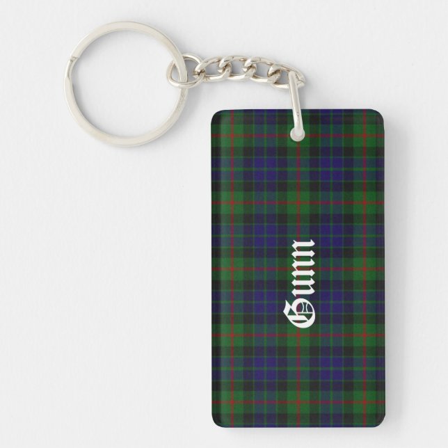 Anpassningsbar Scottish Gunn Tartan Play Nyckelrin (Framsidan)