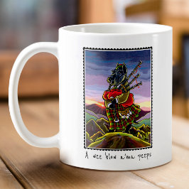 Anpassningsbar Scottish Terrier Bagpipes Coffee Mu Kaffemugg