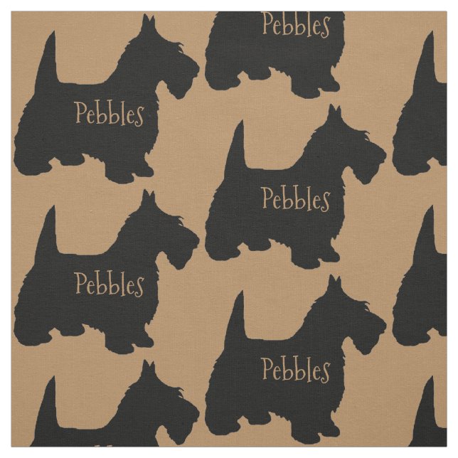 Anpassningsbar Scottish Terrier Hund Fabric Tyg (Provkarta)