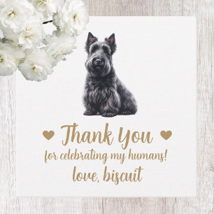 Anpassningsbar Scottish Terrier Hund Wedding Favor Gåvor Etiketter