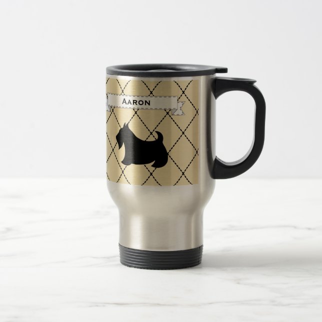 Anpassningsbar Scottish Terrier Travel Coffee Mug  Resemugg (Höger)