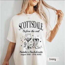 Anpassningsbar Scottsdale Bache Party före slöjan T Shirt