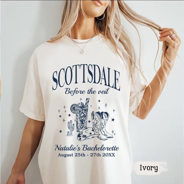 Anpassningsbar Scottsdale Bache Party före slöjan T Shirt (Skapare uppladdad)