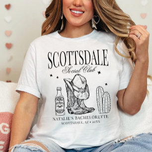 Anpassningsbar Scottsdale Bachelorette Party Socia T Shirt